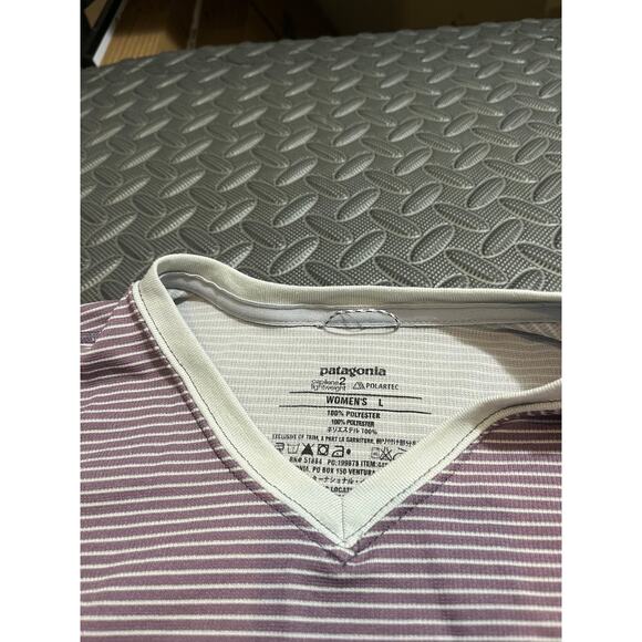 Patagonia Capilene 2 Lightweight Base Layer Pants and Shirt Pink Stripe Womens L - Picture 3 of 13